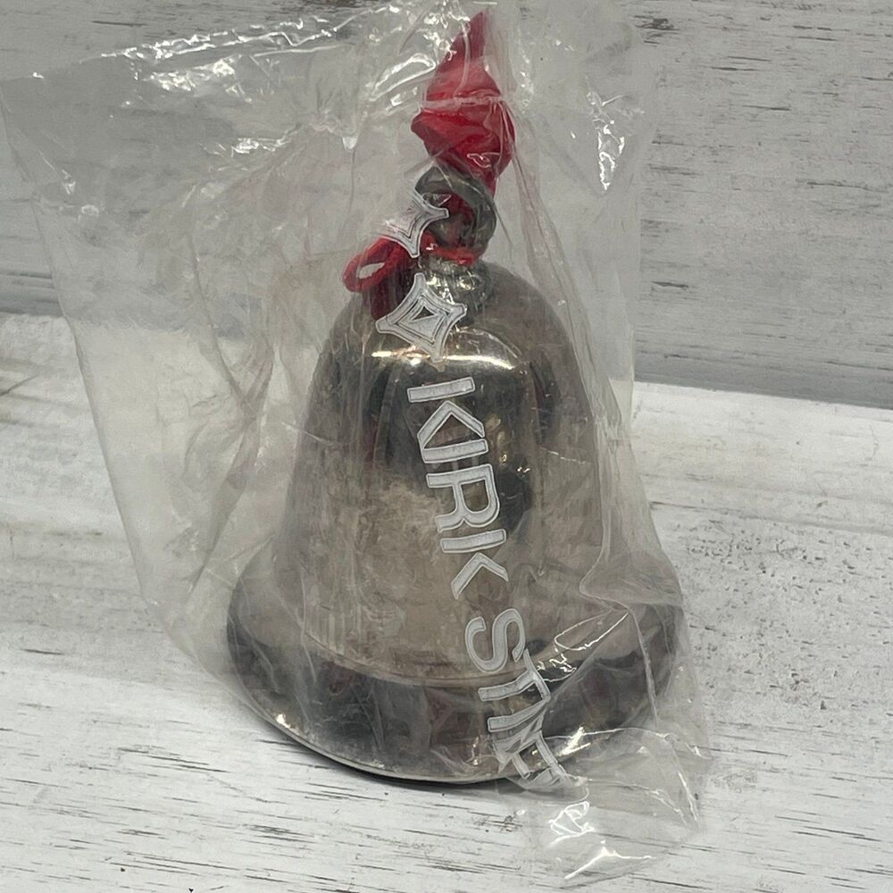 Vintage 1990 Kirk Stieff Silverplated Musical Bell Ornament The First Noel
